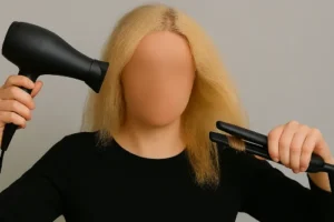 تاثیر حرارت اتو و سشوار بر موی دکلره