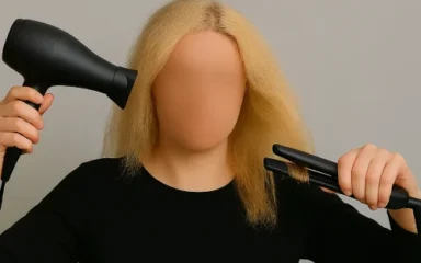 تاثیر حرارت اتو و سشوار بر موی دکلره